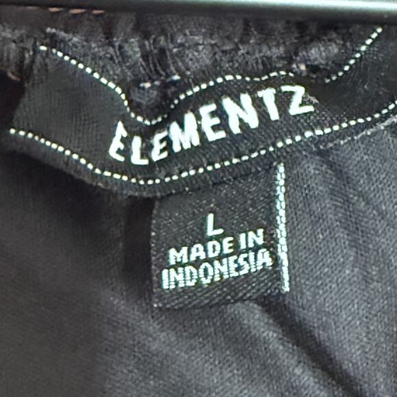 Elementz Earth Tones Deep V Neck Ruffled Cinched Long Sleeve Romantic Blouse - Picture 3 of 7